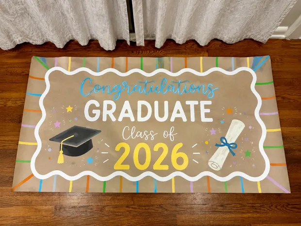 Graduation hand-painted banner example