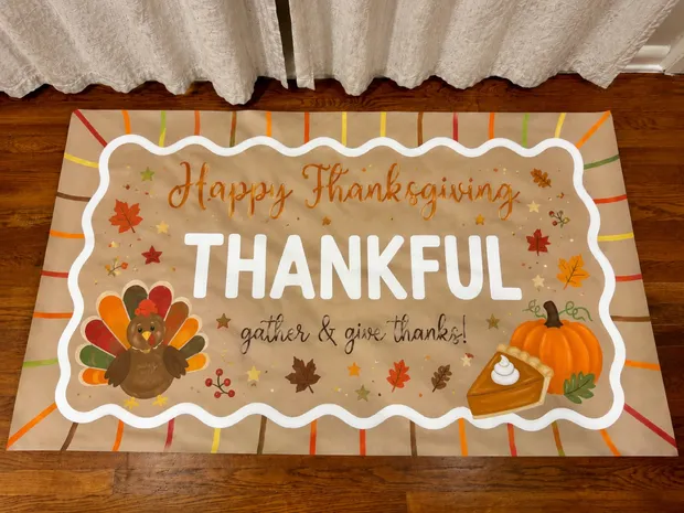 Thanksgiving hand-painted banner example